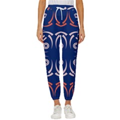 Abstract Pattern Geometric Backgrounds   Cropped Drawstring Pants