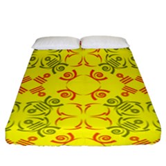 Abstract Pattern Geometric Backgrounds   Fitted Sheet (california King Size) by Eskimos