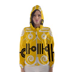 Abstract Pattern Geometric Backgrounds   Women s Hooded Windbreaker by Eskimos