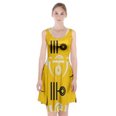 Abstract Pattern Geometric Backgrounds   Racerback Midi Dress by Eskimos