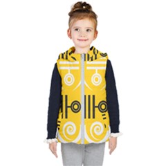 Abstract Pattern Geometric Backgrounds   Kids  Hooded Puffer Vest by Eskimos