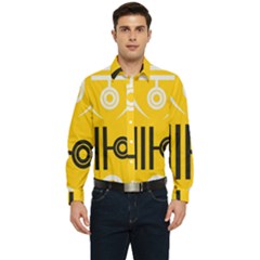 Abstract Pattern Geometric Backgrounds   Men s Long Sleeve  Shirt by Eskimos