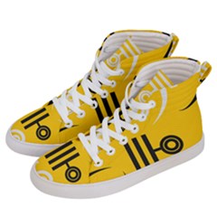 Abstract Pattern Geometric Backgrounds   Men s Hi-top Skate Sneakers by Eskimos