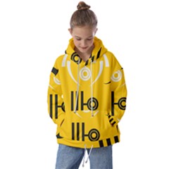 Abstract Pattern Geometric Backgrounds   Kids  Oversized Hoodie