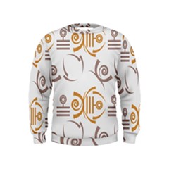 Abstract Pattern Geometric Backgrounds   Kids  Sweatshirt by Eskimos