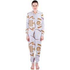 Abstract Pattern Geometric Backgrounds   Hooded Jumpsuit (ladies) by Eskimos