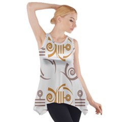 Abstract Pattern Geometric Backgrounds   Side Drop Tank Tunic by Eskimos