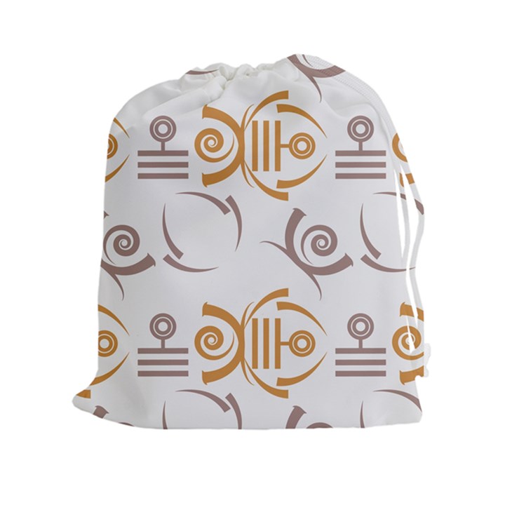 Abstract pattern geometric backgrounds   Drawstring Pouch (2XL)