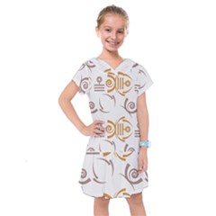 Abstract Pattern Geometric Backgrounds   Kids  Drop Waist Dress by Eskimos