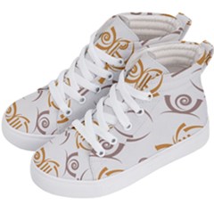 Abstract Pattern Geometric Backgrounds   Kids  Hi-top Skate Sneakers by Eskimos