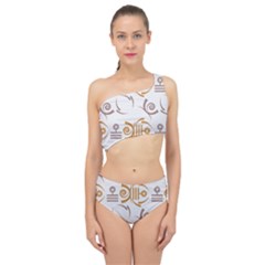 Abstract Pattern Geometric Backgrounds   Spliced Up Two Piece Swimsuit by Eskimos