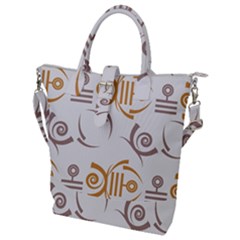 Abstract Pattern Geometric Backgrounds   Buckle Top Tote Bag by Eskimos