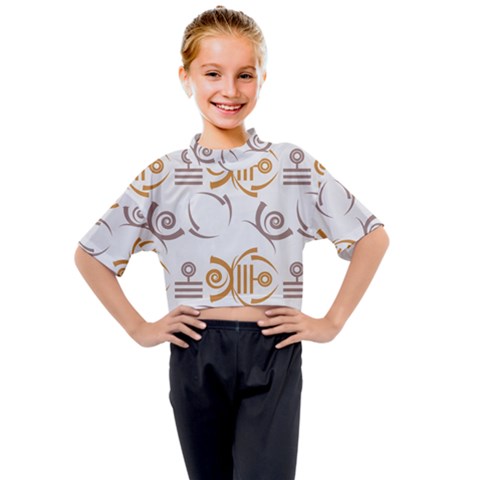 Abstract Pattern Geometric Backgrounds   Kids Mock Neck Tee by Eskimos