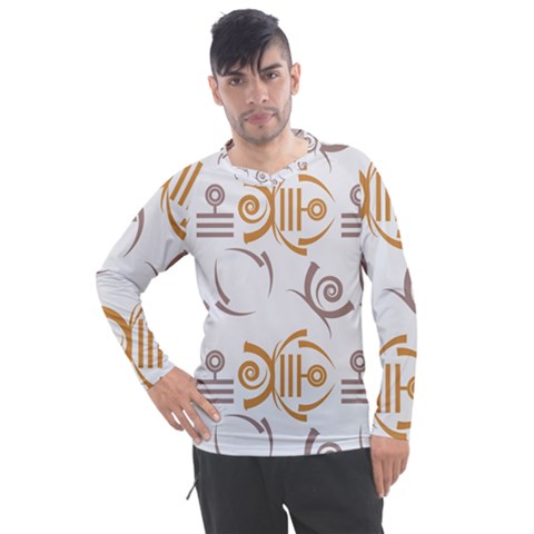 Abstract Pattern Geometric Backgrounds   Men s Pique Long Sleeve Tee by Eskimos