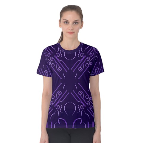 Abstract Pattern Geometric Backgrounds   Women s Cotton Tee by Eskimos