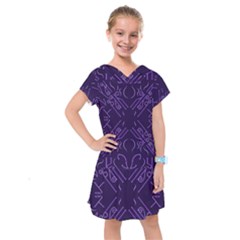 Abstract Pattern Geometric Backgrounds   Kids  Drop Waist Dress by Eskimos