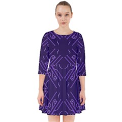 Abstract Pattern Geometric Backgrounds   Smock Dress by Eskimos