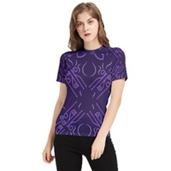 Abstract Pattern Geometric Backgrounds   Women s Short Sleeve Rash Guard