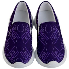 Abstract Pattern Geometric Backgrounds   Kids Lightweight Slip Ons by Eskimos