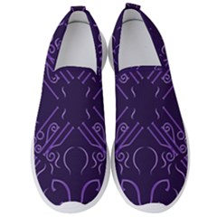 Abstract Pattern Geometric Backgrounds   Men s Slip On Sneakers by Eskimos