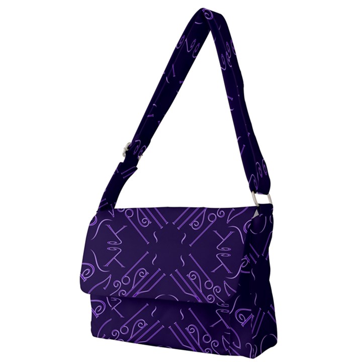 Abstract pattern geometric backgrounds   Full Print Messenger Bag (L)