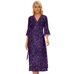 Abstract Pattern Geometric Backgrounds   Midsummer Wrap Dress