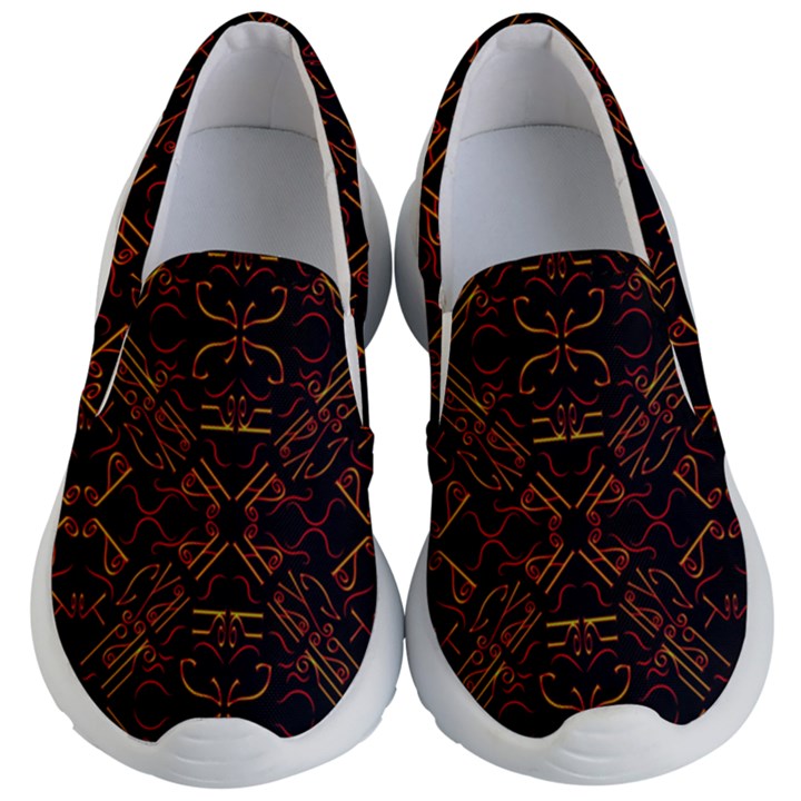 Abstract pattern geometric backgrounds   Kids Lightweight Slip Ons