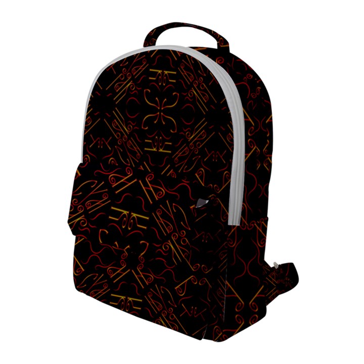 Abstract pattern geometric backgrounds   Flap Pocket Backpack (Large)