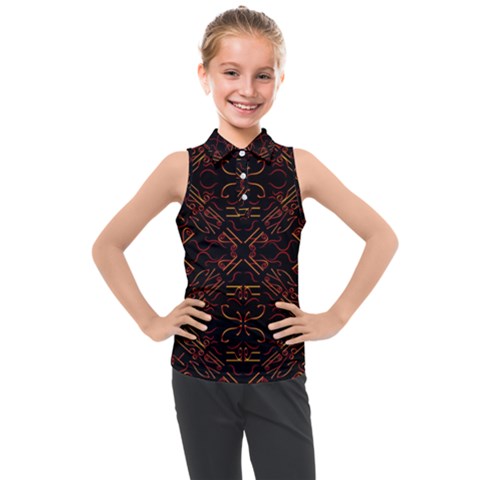 Abstract Pattern Geometric Backgrounds   Kids  Sleeveless Polo Tee by Eskimos