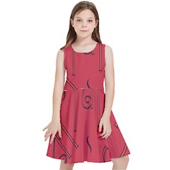 Abstract Pattern Geometric Backgrounds   Kids  Skater Dress