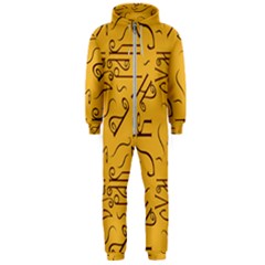 Abstract Pattern Geometric Backgrounds   Hooded Jumpsuit (men) by Eskimos