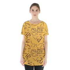 Abstract Pattern Geometric Backgrounds   Skirt Hem Sports Top by Eskimos