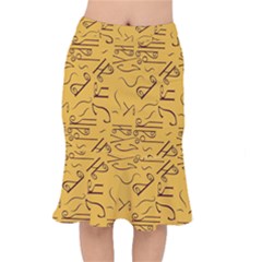 Abstract Pattern Geometric Backgrounds   Short Mermaid Skirt by Eskimos