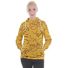 Abstract Pattern Geometric Backgrounds   Women s Hooded Pullover by Eskimos