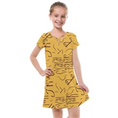 Abstract Pattern Geometric Backgrounds   Kids  Cross Web Dress by Eskimos