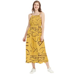 Abstract Pattern Geometric Backgrounds   Boho Sleeveless Summer Dress