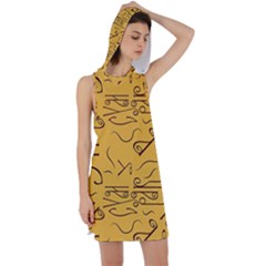 Abstract Pattern Geometric Backgrounds   Racer Back Hoodie Dress by Eskimos