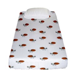 Funny Cartoon Sketchy Snail Drawing Pattern Fitted Sheet (single Size) by dflcprintsclothing