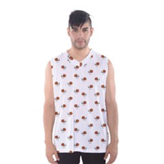 Funny Cartoon Sketchy Snail Drawing Pattern Men s Basketball Tank Top by dflcprintsclothing