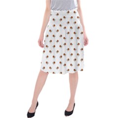 Funny Cartoon Sketchy Snail Drawing Pattern Midi Beach Skirt by dflcprintsclothing