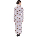 Funny Cartoon Sketchy Snail Drawing Pattern Turtleneck Maxi Dress View2