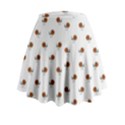 Funny Cartoon Sketchy Snail Drawing Pattern Mini Flare Skirt View2