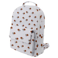 Funny Cartoon Sketchy Snail Drawing Pattern Flap Pocket Backpack (small)