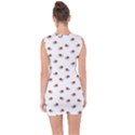 Funny Cartoon Sketchy Snail Drawing Pattern Lace Up Front Bodycon Dress View2