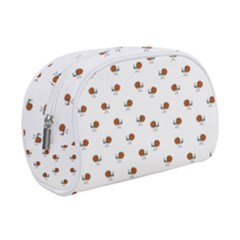 Funny Cartoon Sketchy Snail Drawing Pattern Make Up Case (small) by dflcprintsclothing