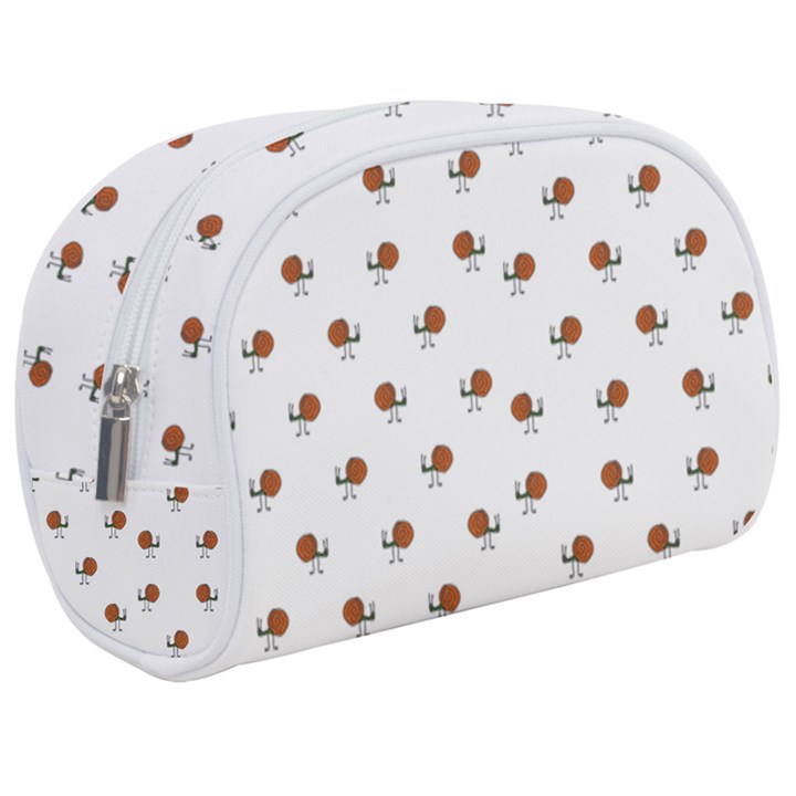 Funny Cartoon Sketchy Snail Drawing Pattern Make Up Case (Medium)