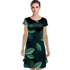 Foliage Cap Sleeve Nightdress