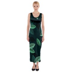 Foliage Fitted Maxi Dress