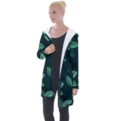 Foliage Longline Hooded Cardigan