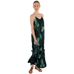 Foliage Cami Maxi Ruffle Chiffon Dress